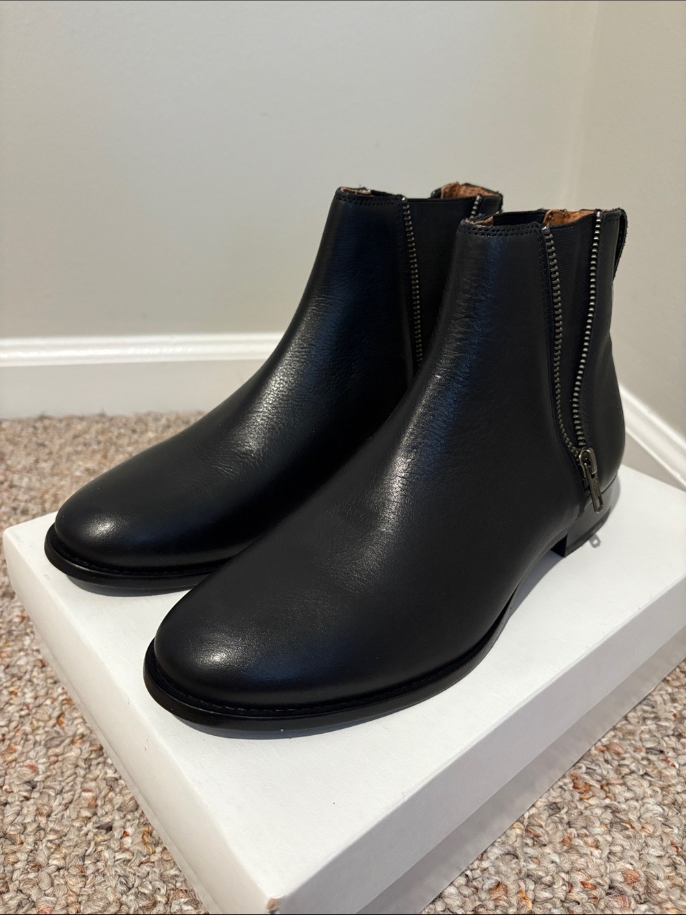 Brand New - Frye Short Black Leather Boots